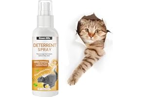 Green Hills Cat Deterrent Spray,Anti-Scratch Deterrent for Furniture, Sofas, Rugs, Curtains,Indoor & Outdoor Cat Repellent Spray,120ML