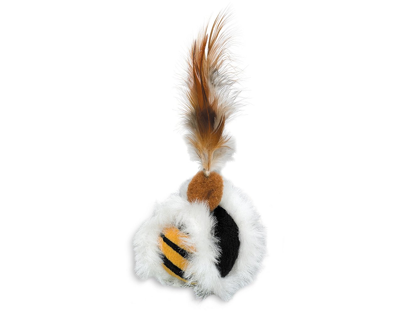 Nobby 71958 Plush Ball with Feather and Catnip