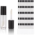 COSIDEA 52pcs Empty Black 0.8ml mini lip gloss tubes Sample size lipgloss containers for sample sack lip oil DIY