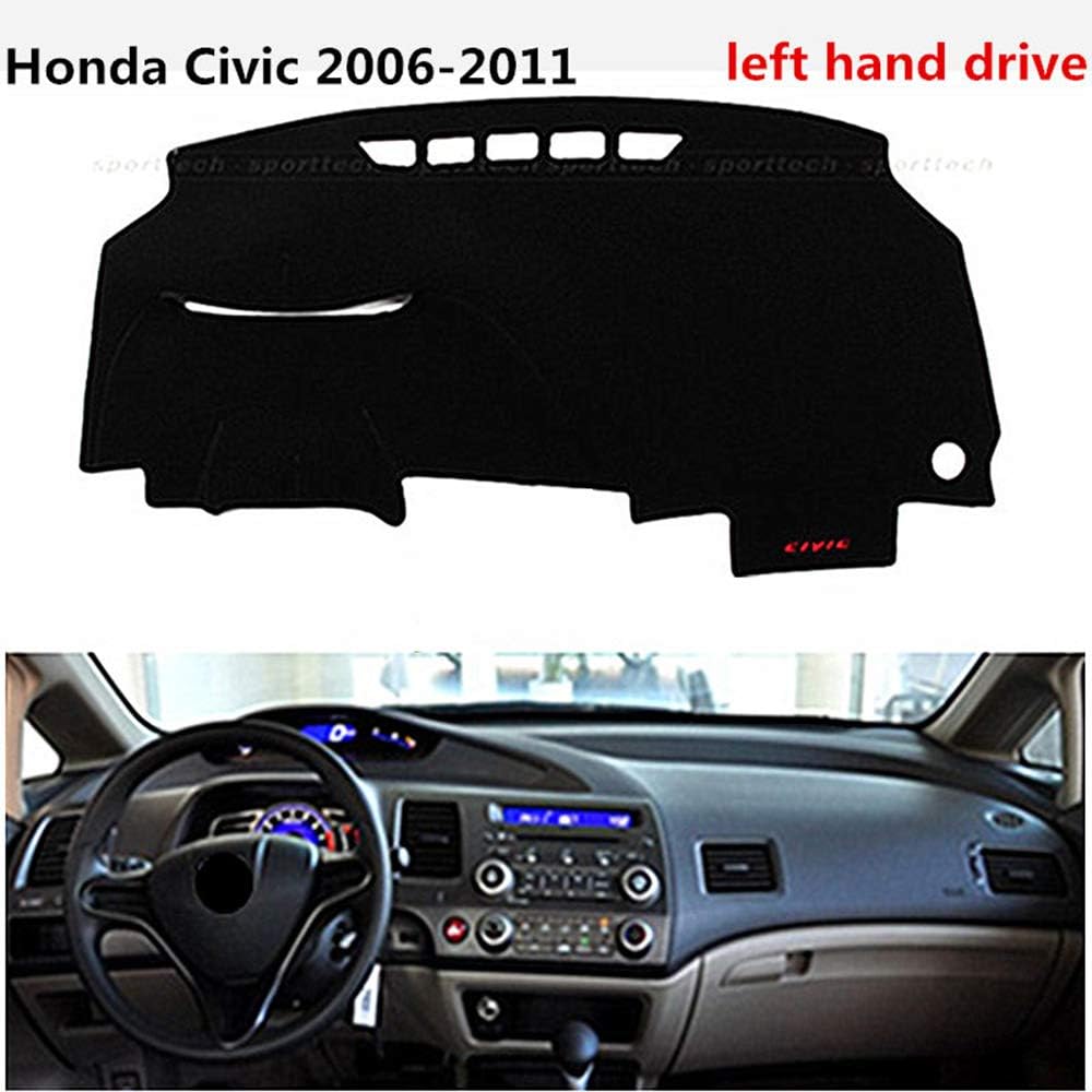 HCDSYSN car dashboard cover,For Honda Civic 2006 2011 left hand drive Protective Auto dash board mat pad