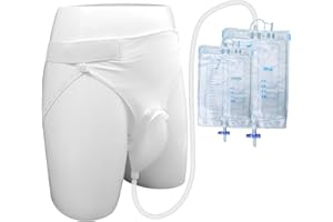LEFEKE Wearable Urine Pot for Men Elderly, Silicone Ventilated Urine Collector, Reusable Urine Bag Collector, Portable Urine Collection Bag for Men, External Catheter, for Bedridden Patients