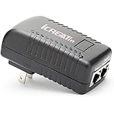 iCreatin Wall Plug POE Injector with 48v Power Supply 802.3af for Most Cisco/Polycom/Aastra Phones and More