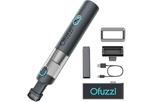 Ofuzzi H8 Apex Car Vacuum Cleaner, Portable Handheld Vacuum with 12000Pa High Power, Ultra-Lightweight 1.2lbs, USB-C Fast Charging, Mini Car Vacuum for Car, Home, Pet Hair, Office(Gray)