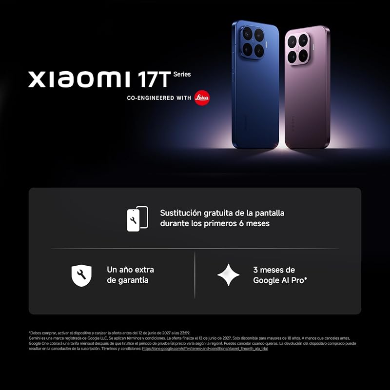 17T Smartphone de 12+256GB Azul Teleobjetivo Leica 5X
