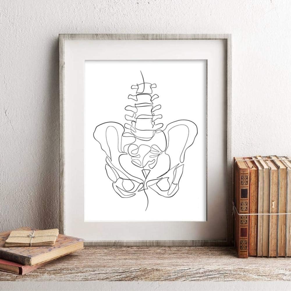 Canvas Painting Abstract Chiropractic Art Print Chiropractor Office Decor Vertebrae