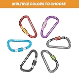 BROTREE Small Carabiner Clips Mini Locking Carabiner 6cm Aluminum D-Ring view 5