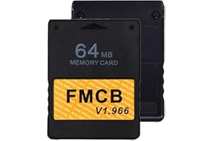 BITFUNX PS2 Fat FMCB Free McBoot Card v1.966, Memory Card for PS2 Fat Console - Plug & Play Video Game Adapter with No Lag (64MB Memory Card for PS2)