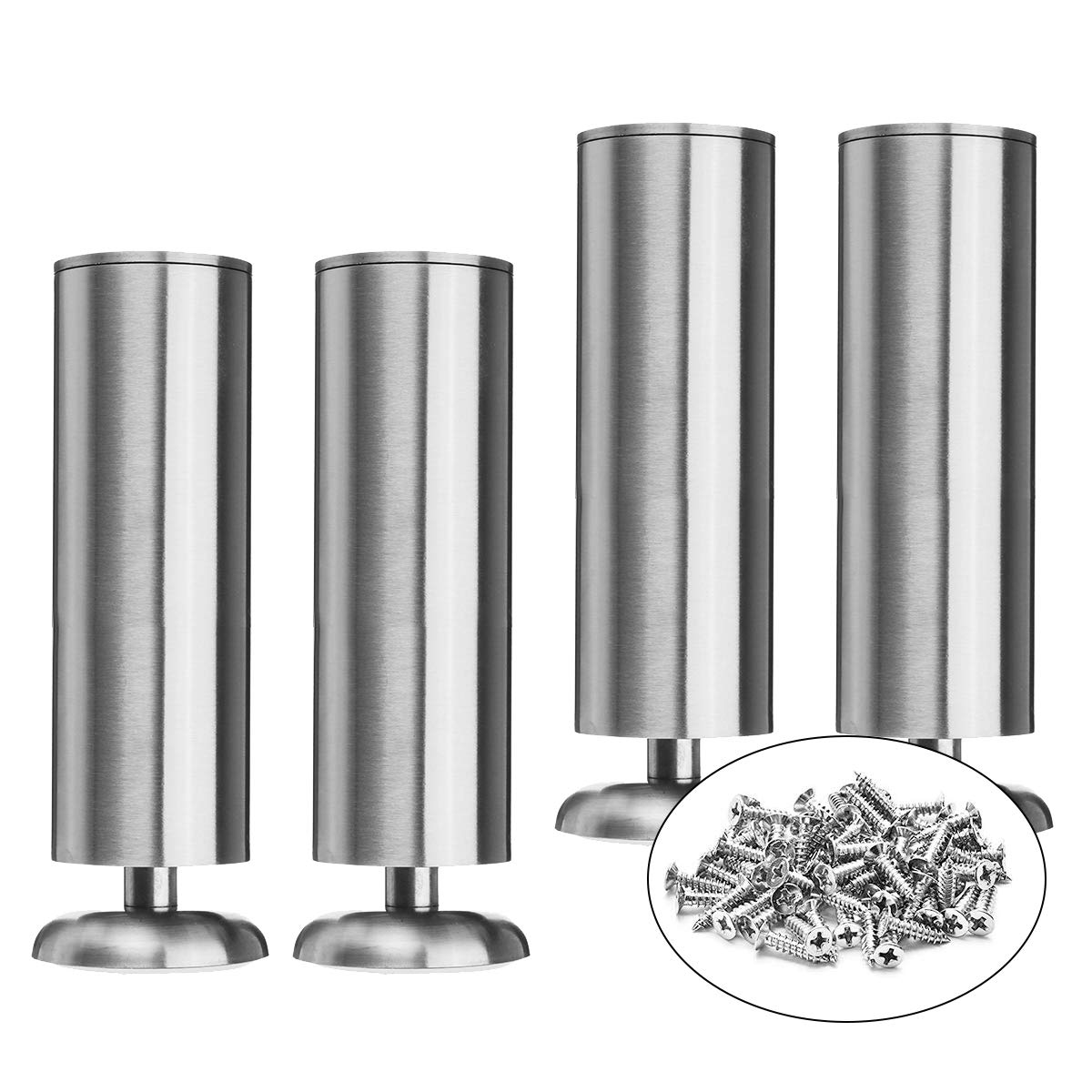 12 inch / 30cm Furniture Legs, La Vane Set of 4 Stainless Steel Cabinet Feet for Cupboard Sofa Kitchen Couch Bookcase