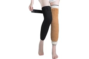 PURFUN Men Women Thick Wool Leg Warmers Winter Thermal Rheumatic Arthritis Ski Cycling Knee Braces Leg Sleeves Wraps Support