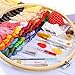 Caydo Embroidery Starter Kit Including 100 Skeins 50 Color Threads, 5 Pieces Bamboo Embroidery Hoops, 2 Pieces Aida Cloth, A Circular Packing Bag and Cross Stitch Tool Kit