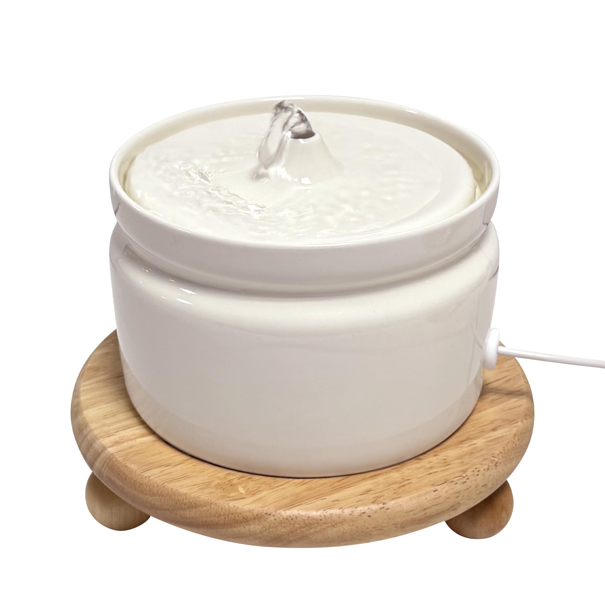 Photo 1 of Hululu Ceramic Cat Water Fountain, 1L/32oz Automatic Pet Drinking Fountain with Quiet Pump & Triple Filtration, Durable BPA-Free Ceramic, Easy to Clean, Dishwasher Safe for Cats & Small Dogs