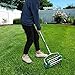 VINGLI Rolling Lawn Aerator with 51'' Handle, Push Spike Tine Roller for Home Garden Yard Patio Grass Soil Aeration, Roller Secured by Fasteners