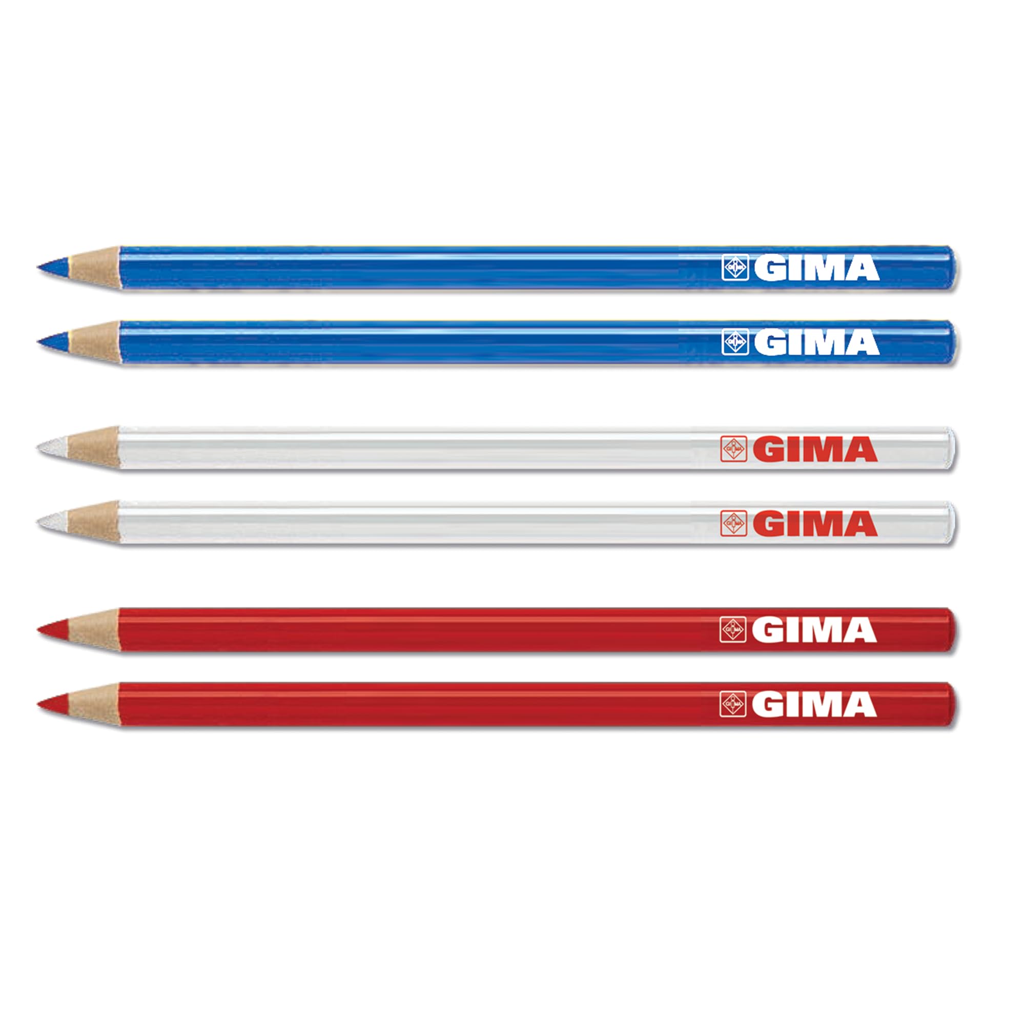 GIMA 33178 Dermatograph Pencil, Mix (Pack of 6), skin marker, dermatological pencils