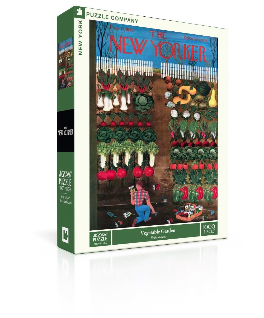 New York Puzzle Company - New Yorker Vegetable Garden - 1000 Piece Jigsaw Puzzle for Adults by Ilonka Karasz — image 1