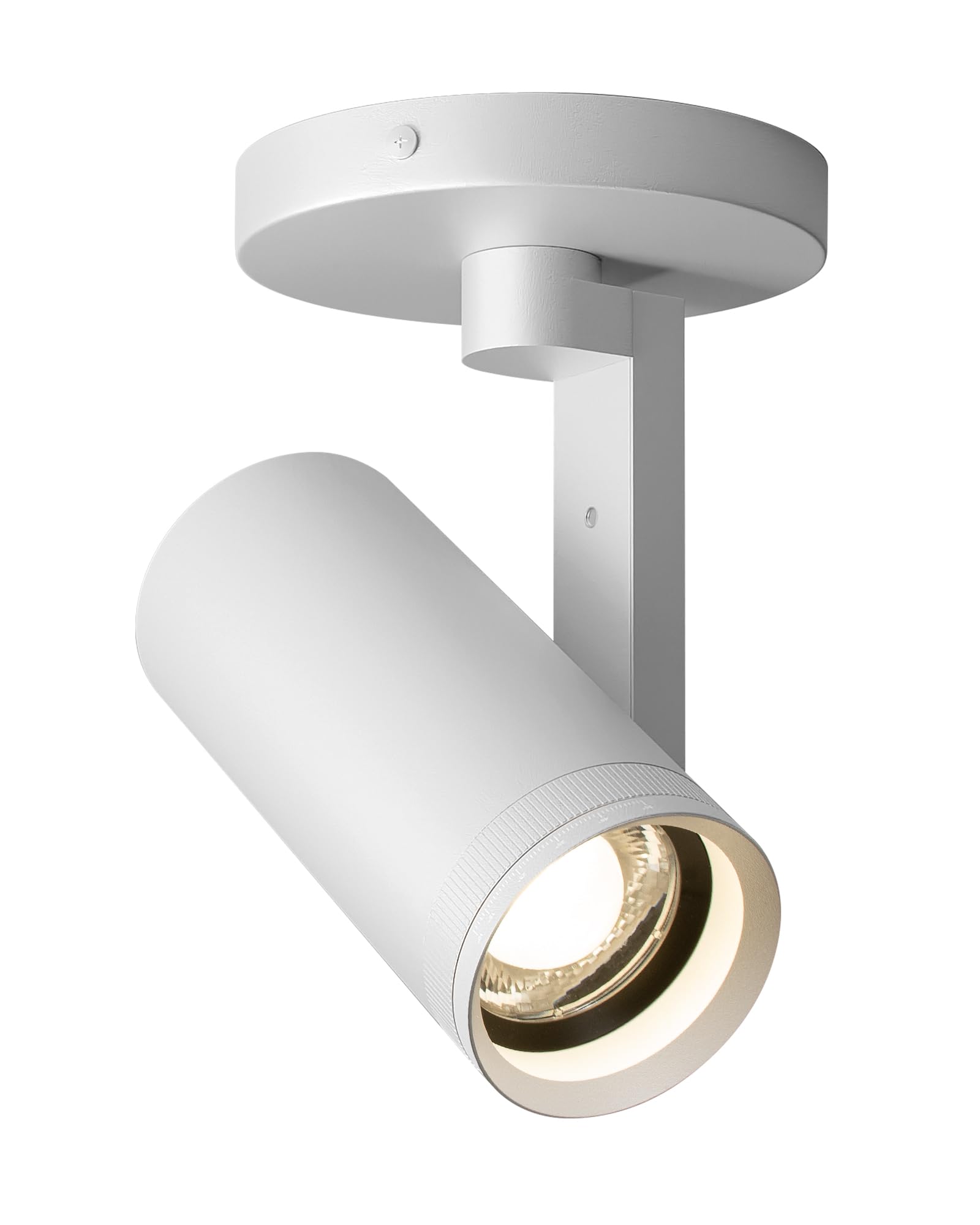 Aisilan White Zoomable Ceiling Spotlight 12W LED Dimmable, Adjustable Beam Angle 10°-55°, Rotatable Single Spotlights CRI 97, Aluminum Spot Lights Indoor Wall Mounted for Murals, Living Room