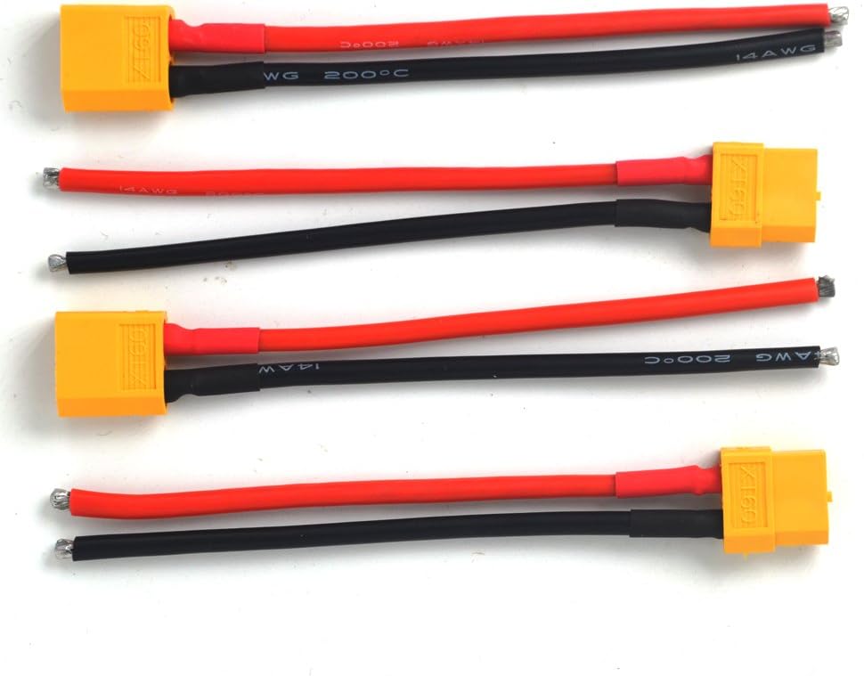 Pardarsey 2 Pair XT60 Connector Female/Male W/Housing 10CM Silicon Wire 14AWG, A11, A11 - Image 3