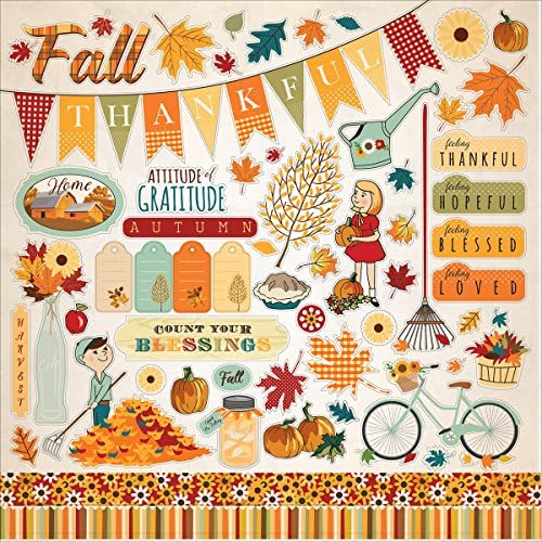 Autumn Cardstock Stickers 12"X12"-