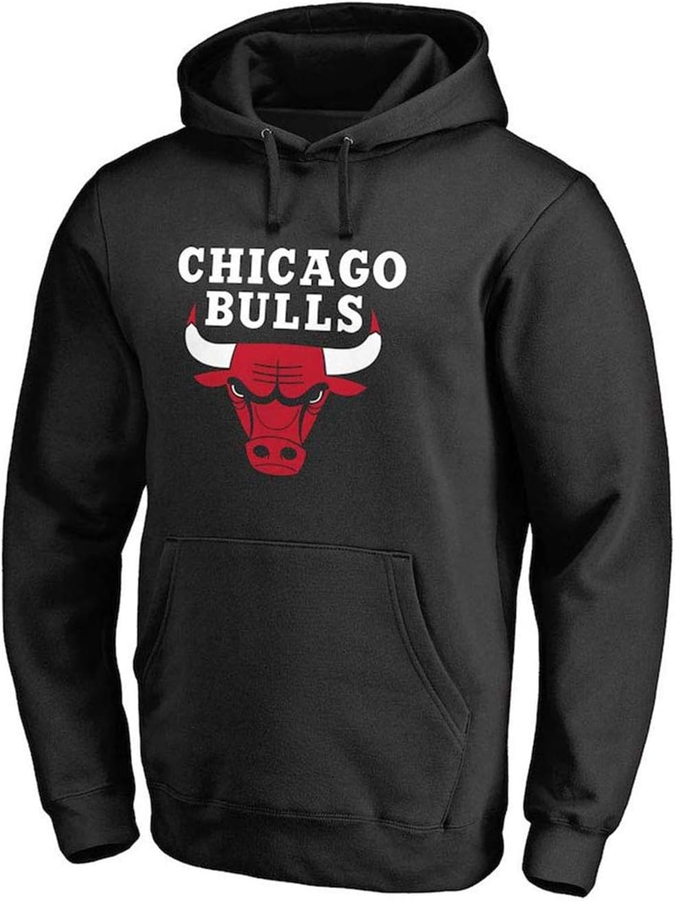 WANWW Men's Basketball Hoodie -Chicago Bulls Jersey Basketball Swingman Jersey,Wear-Resistant And Breathable Sportswear Unisex Loose Basketball Sweatshirt,Black,XXL:180~190cm
