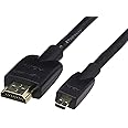 Amazon Basics Flexible and Durable Micro HDMI Cable (18Gpbs, 4K/60Hz) - 6 Feet, Black