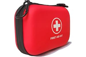 GHFY First Aid Kit 196 Piece Waterproof Hard Shell Portable Survival Kit for Home, Camping, Cars, Hiking, Travel, Outdoor, Adventure Emergency Medical Kits (Red)