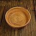 100% Handmade Weaved Storage Bin Fruit Basket Rattan Hamper Wicker Tray Weaving Rack Holder Dining Room Small Container Box Natural Decor Serving Handcrafted Bowl Organizer Serving Snack Dish Display