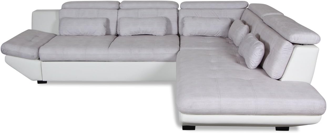 Sofa Couch gortex Rundecke Diego mit Schlaffunktion Weiss Amazon