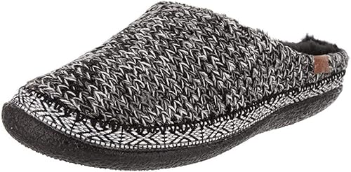 black and white sweater knit women's ivy slippers