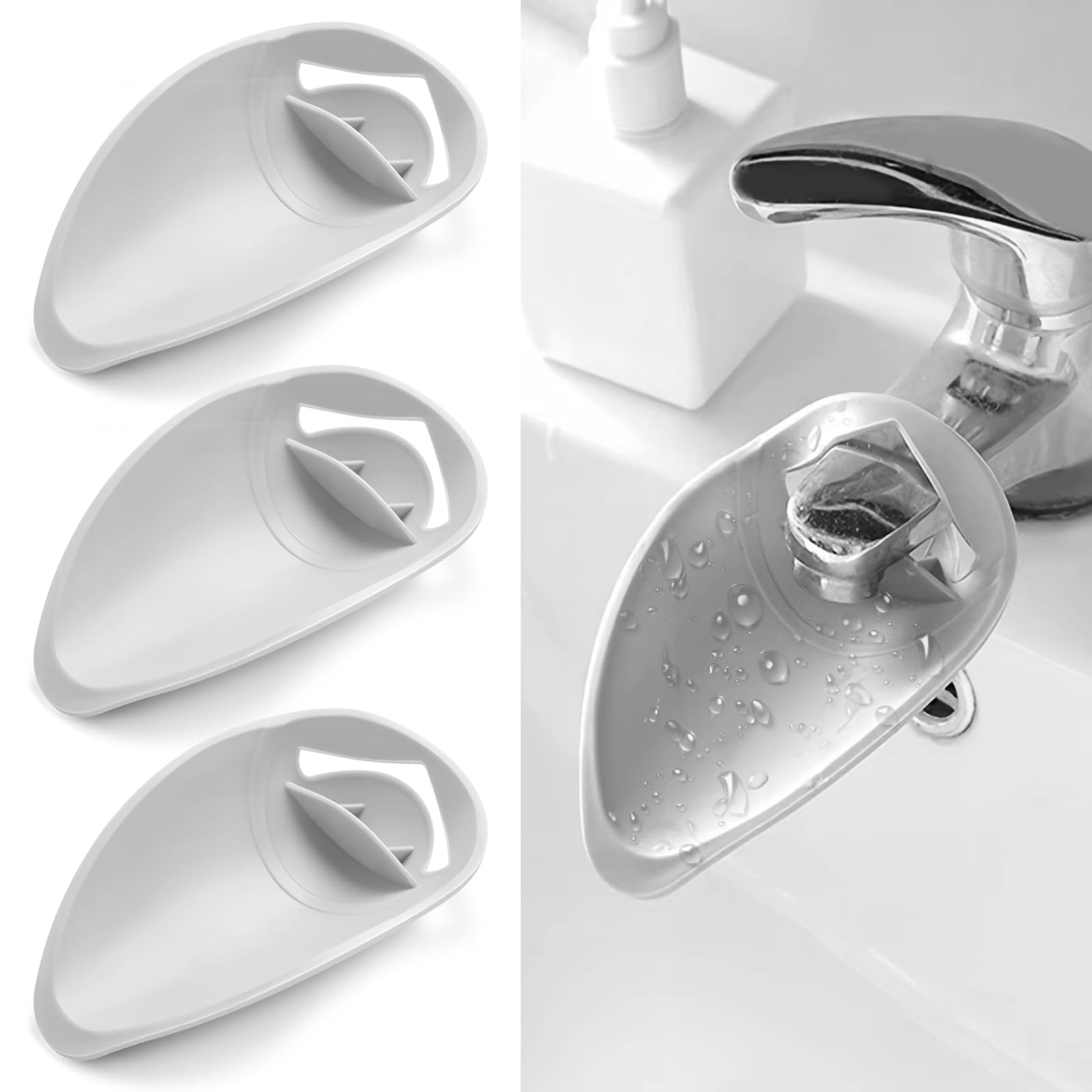 Photo 1 of 3Pcs Faucet Extender for Toddlers, Adjustable Faucet Extender for Bathroom Sink, Splash Proof Faucet Extender for Children's Hand Washing, Tooth Brushing
