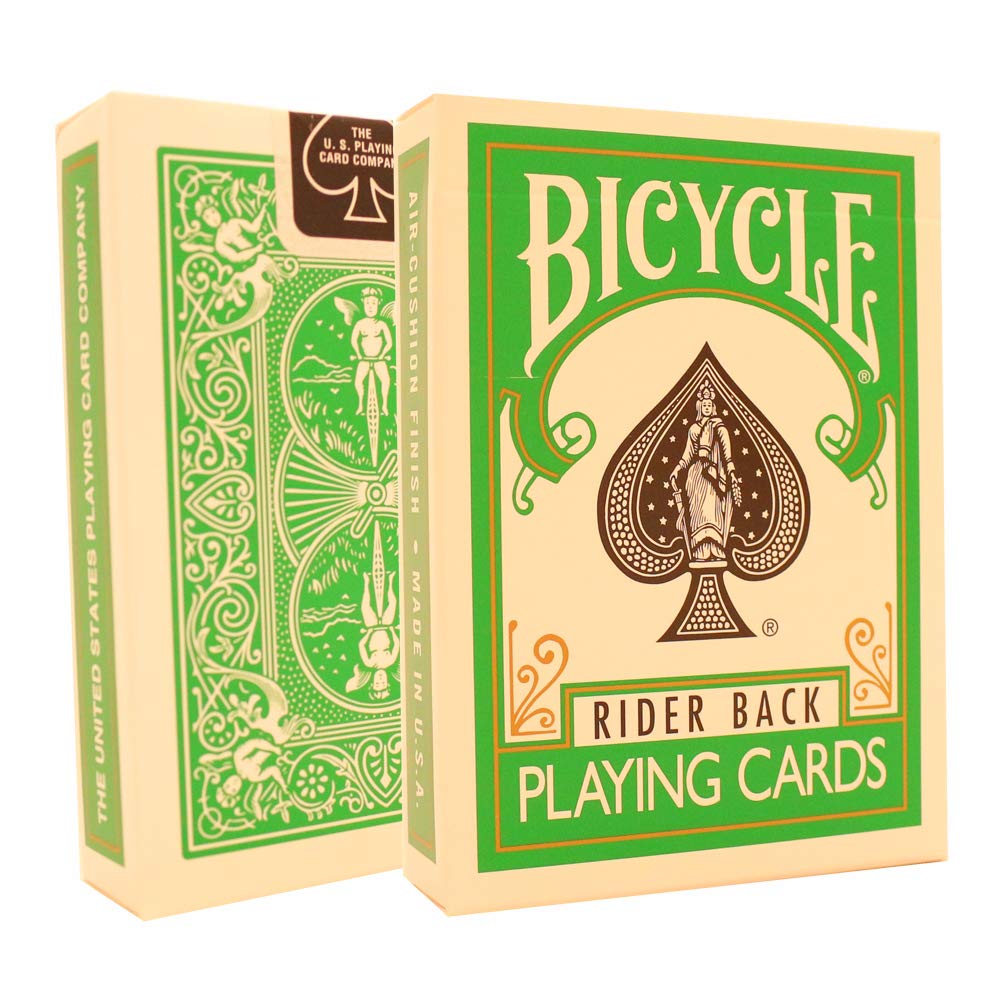 Bicycle Brand Invisible Deck - Famous Magic Card Trick - Includes Cascade Card Bag (Green)