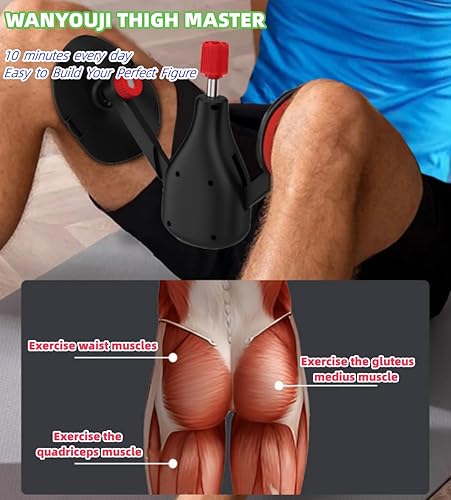 WANYOUJI Thigh Master with Counter, Maximum Adjustable 77 LB Leg