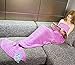 LAGHCAT Mermaid Tail Blanket Crochet Mermaid Blanket for Adult, Soft All Seasons Sleeping Blankets, Classic Pattern (71