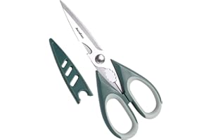ARCHIKING Kitchen Shears Scissors Food Scissors, 9.0 inch Scissors All Purpose with Protective Sheath, Dishwasher Safe Stainless Steel Scissors with Comfort Grip, Ideal for Everyday Use