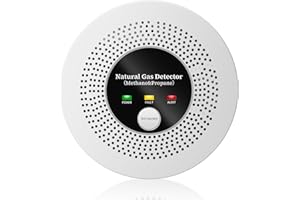 AOTIQUAL Natural Gas Detector Alarm - 10s Methane/Propane Leak Alert CH4 Gas with 85dB Siren & LED Flash, Battery-Powered Gas Monitor for Home Kitchen RV Safety (3 Battery Included)