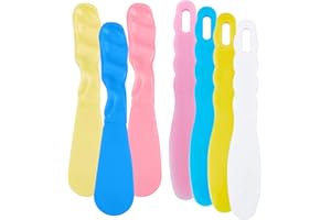 OLYCRAFT 7 Pcs Dental Plastic Spatulas Plastic Brushes Heat-Resistant Non-Stick Flexible Spatula for Alginate Spatula Plaster