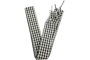 Goodlace 1 Inch Wide Fantastic Flat Checkered Shoelaces Fabric Ribbon Plaid Shoe Laces for Sneaker Sport Shoes 47/55 Inch