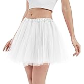 Tutu Skirts for Women 4 Layers Puffy Elastic Tutu Skirts Tutus for Girls Tulle Ballet Dress Halloween Christmas Costume