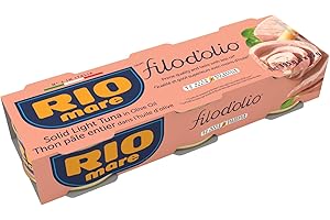 Rio Mare - Filod'olio Canned Tuna - Solid Light Tuna in Olive Oil - 3x65g