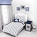 Bacati - Small Storage Tote Elephants Blue/Grey 10 x 10 x 10 inches