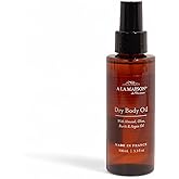 A LA MAISON Dry Body Oil Spray – Lightweight After-Shower Body Oil with Argan, Sweet Almond & Buriti Oils – Moisturizing & Fast-Absorbing, Made in France 3.3 oz – Amber Collection