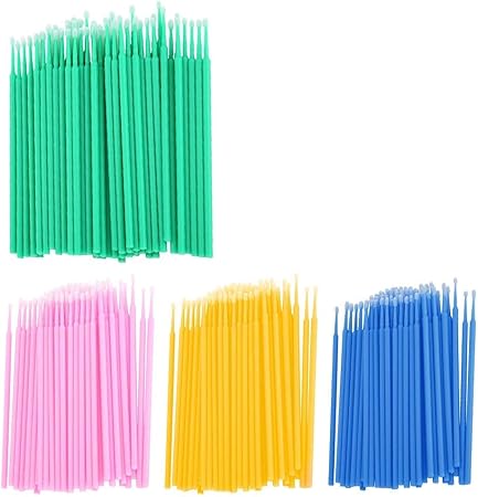 Amazon 400本入りまつ毛ブラシ 極細綿棒 使い捨て 高繊維製 化粧ブラシ まつげエクステ用 便利 睫毛育毛剤用ツール 化粧ブラシ まつげブラシ マスカラブラシ まつげエクステ用 アイメイク 4色ランダム Zjchao つけまつげ用のり 通販