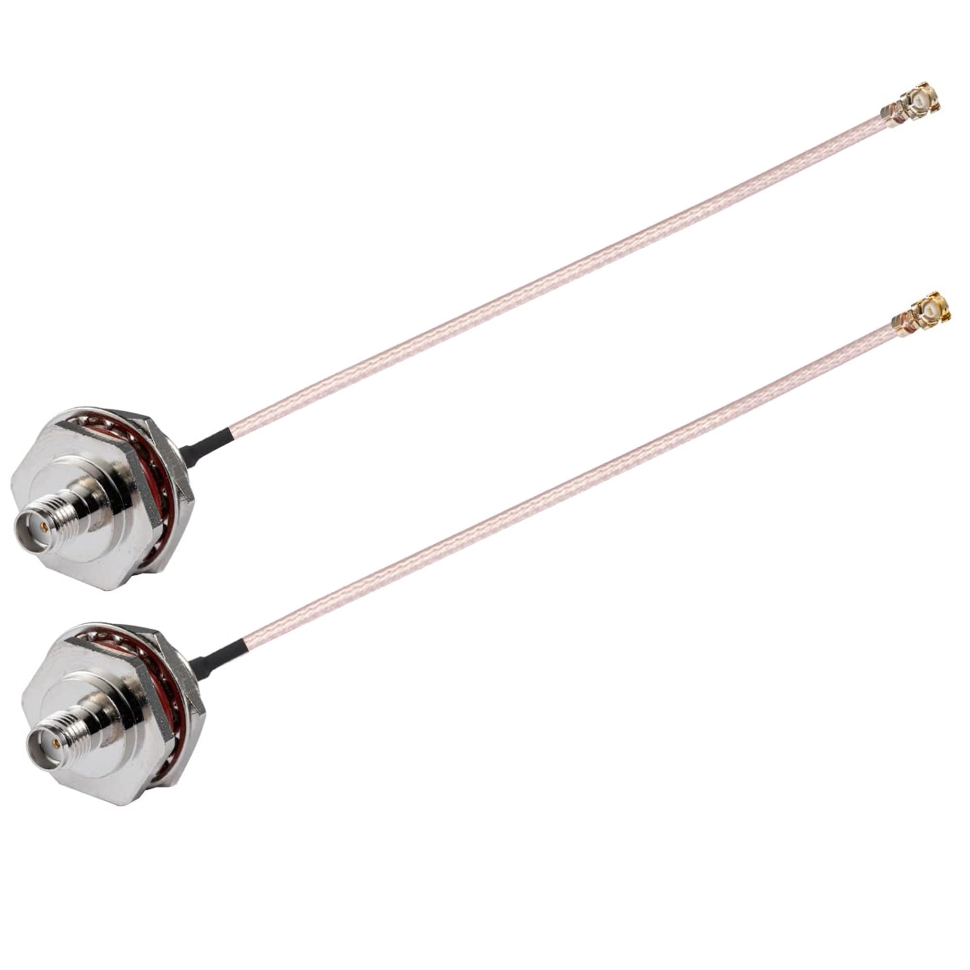 Vecys 2PCS U.F.L1 to SMA Female Waterproof Box M16 Low Loss Coaxial Cable 6" /15CM U.F.L1 to SMA Female RG178 Coaxial Pigtail Cablee for Wireless Routers Mini PCIE Network Cards PCI