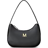 CLOUDWINGS Shoulder Bag for Women Hobo Tote Clutch Handbags with Gold Initial