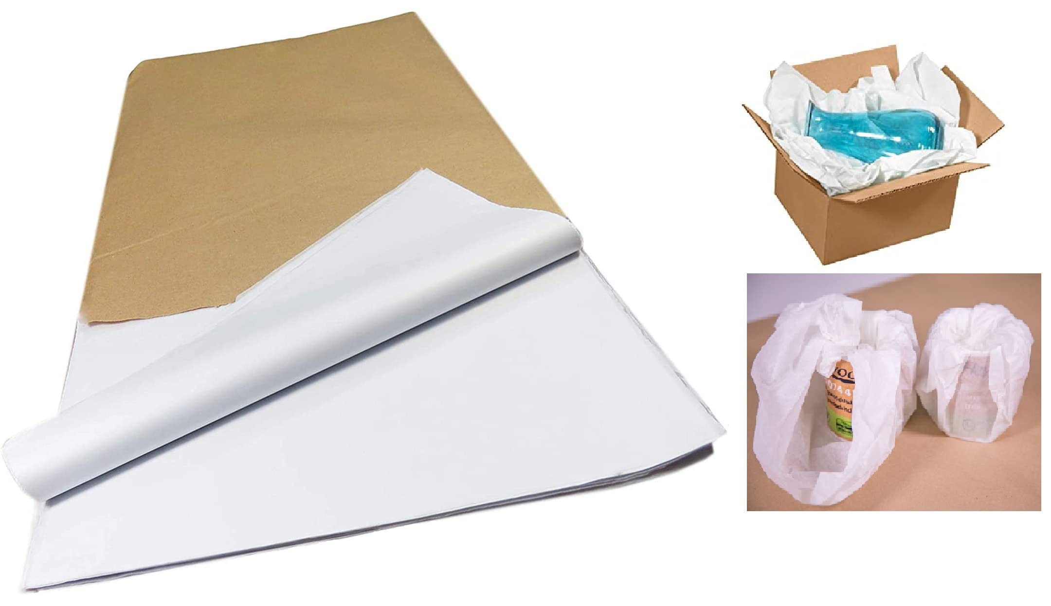 100 Sheets of White Acid Free Tissue Paper for Clothes Decorative Gift-Wrapping Sketch and Cutting Paper for Art Craft and Packing -18gsm - 450mm x 700mm