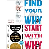 Simon Sinek 4 Books Collection Set (The Infinite Game, Start With Why, Leaders Eat Last, Find Your Why)
