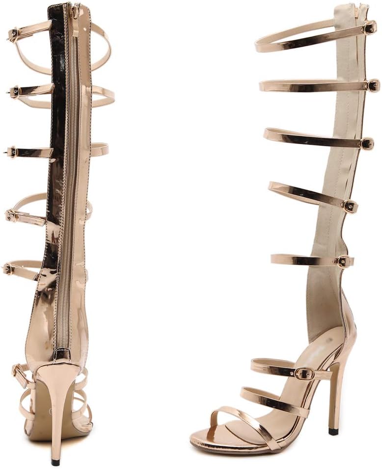 gold gladiator high heels