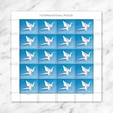 International Peace 2026 (Sheet of 20) Global Harmony White Origami Crane First-Class Mail Forever Postage Stamps