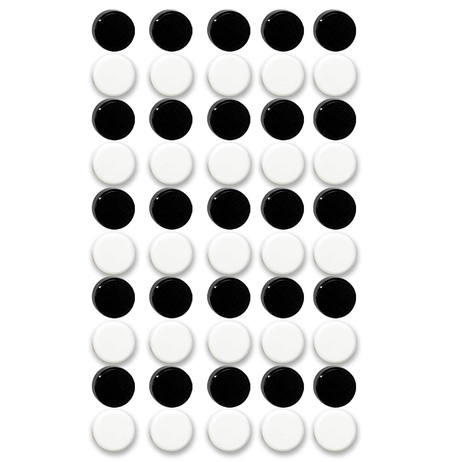 Qualsen Fridge Magnets, Whiteboard Magnets, 50 PCS Strong Magnet ,Colorful Small Magnets for Whiteboard, Round Mini Magnets for Crafts, Magnetic Whiteboard, Kitchen, Office, School (2 colors)