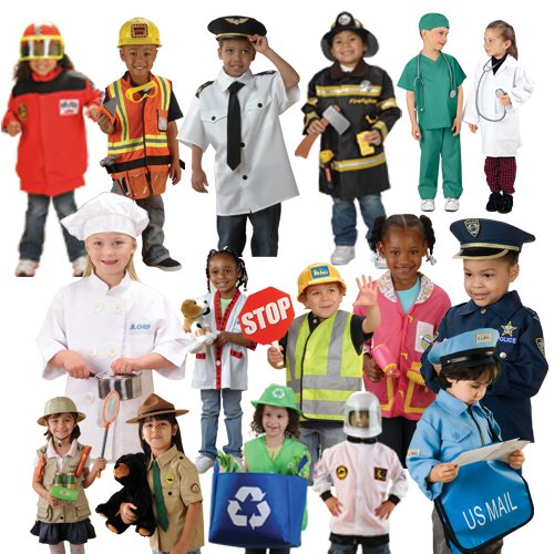 Constructive Playthings CPX1150 Children's Community Helpers Outfits