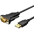 CableCreation USB to RS232 Serial Cable 3M, DB9 Adapter (PL2303 Chipset) Support Cashier Register, Modem, Scanner, Digital Cameras, CNC etc, 10FT /Black
