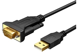 CableCreation USB to RS232 Serial Cable with PL2303 Chipset, Gold Plated USB 2.0 to DB9 Serial Adapter Converter for Cashier 